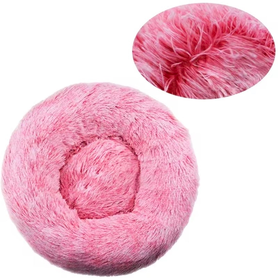 Calming Plush Pet Bed | Ultra Soft Donut Bed for Cats & Dogs