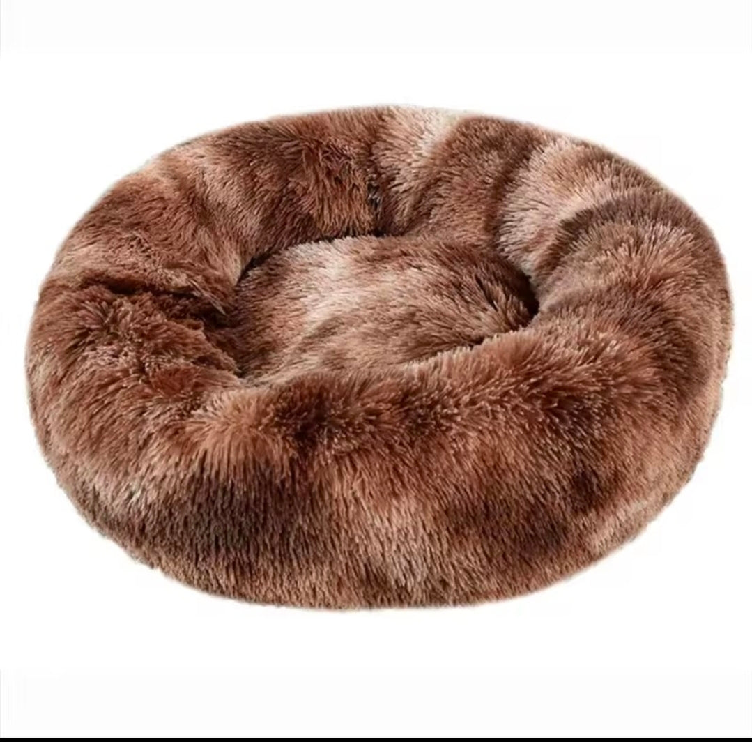 Calming Plush Pet Bed | Ultra Soft Donut Bed for Cats & Dogs