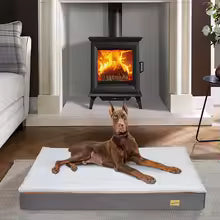 Premium Orthopedic Memory Foam Dog Bed | Waterproof Washable Mattress