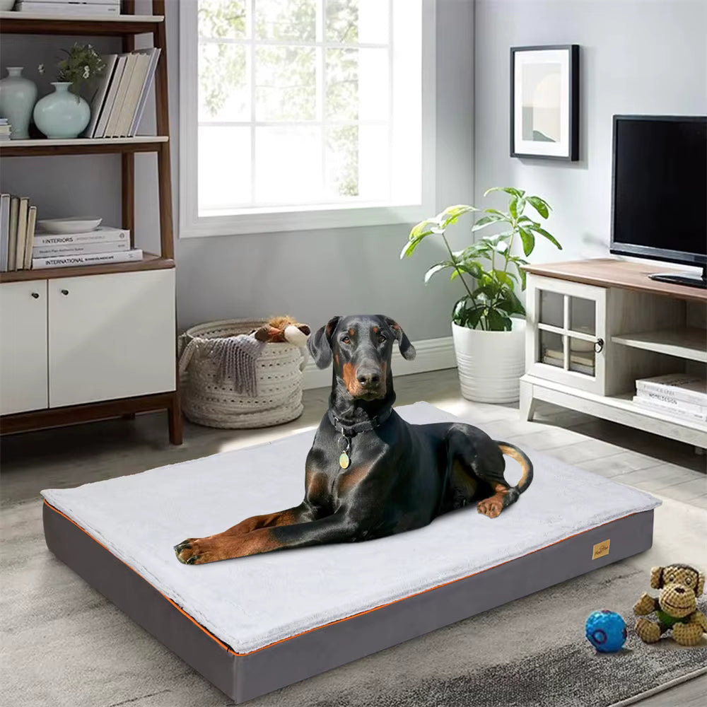 Premium Orthopedic Memory Foam Dog Bed | Waterproof Washable Mattress