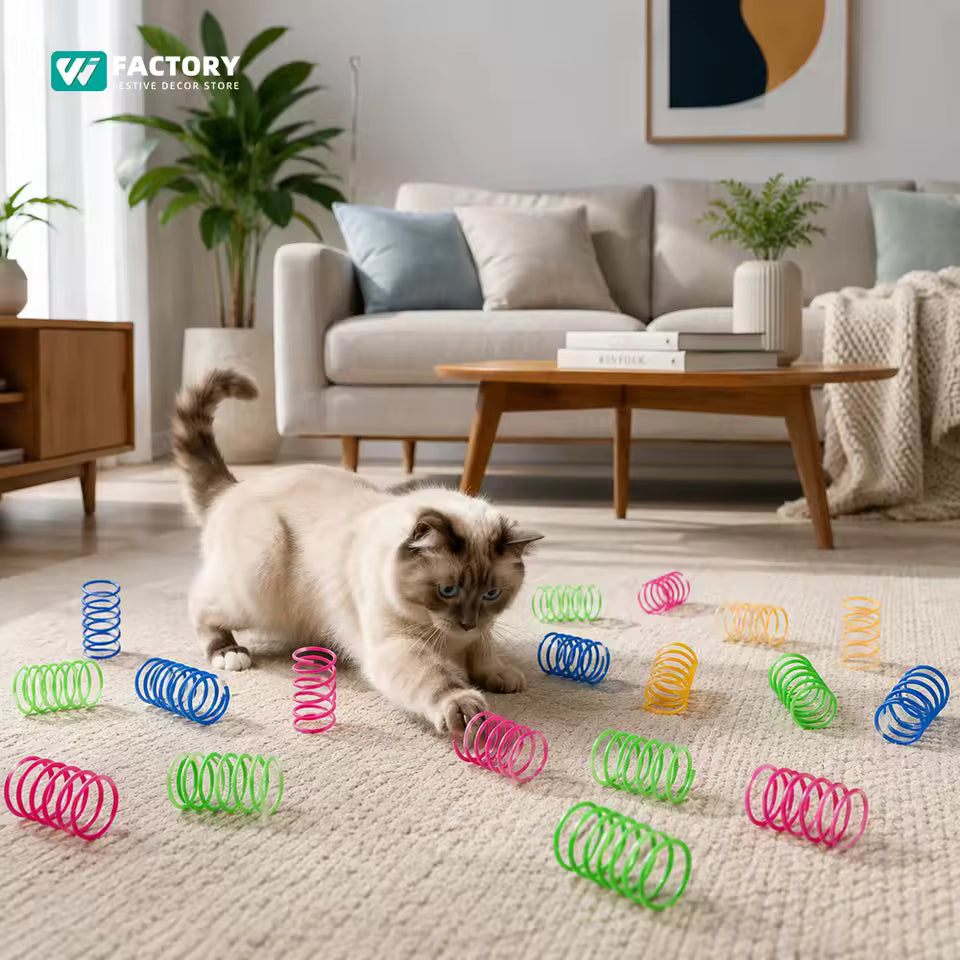 Interactive Spring Cat Toy- 24 Pack