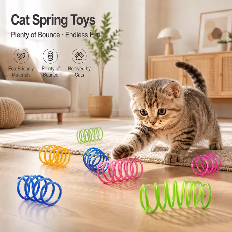 Interactive Spring Cat Toy- 24 Pack